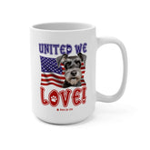 Miniature Schnauzer Dog United We Love 15oz Large Coffee Mug Ceramic Drinkware Tea Washable | Paws Up Life, LLC